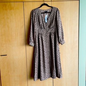 J Crew NWT. Leapord print dress.
